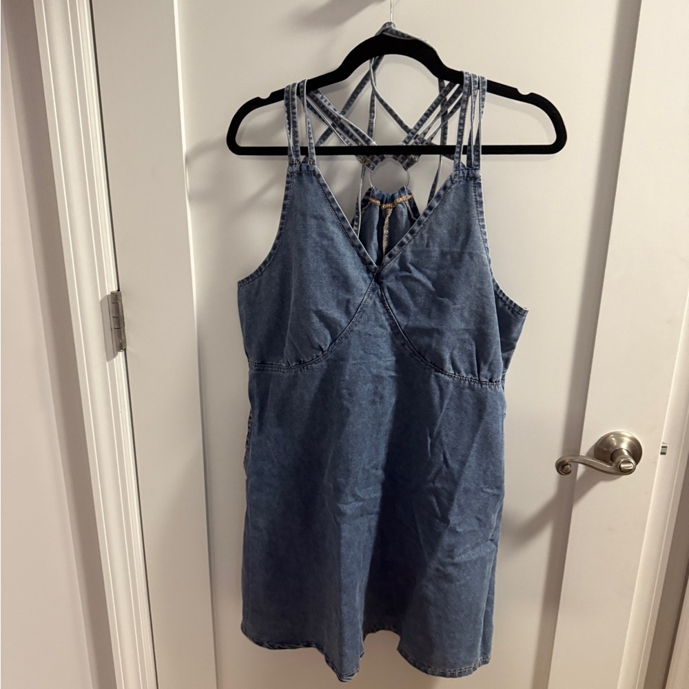 SHEIN Blue Denim Dress
